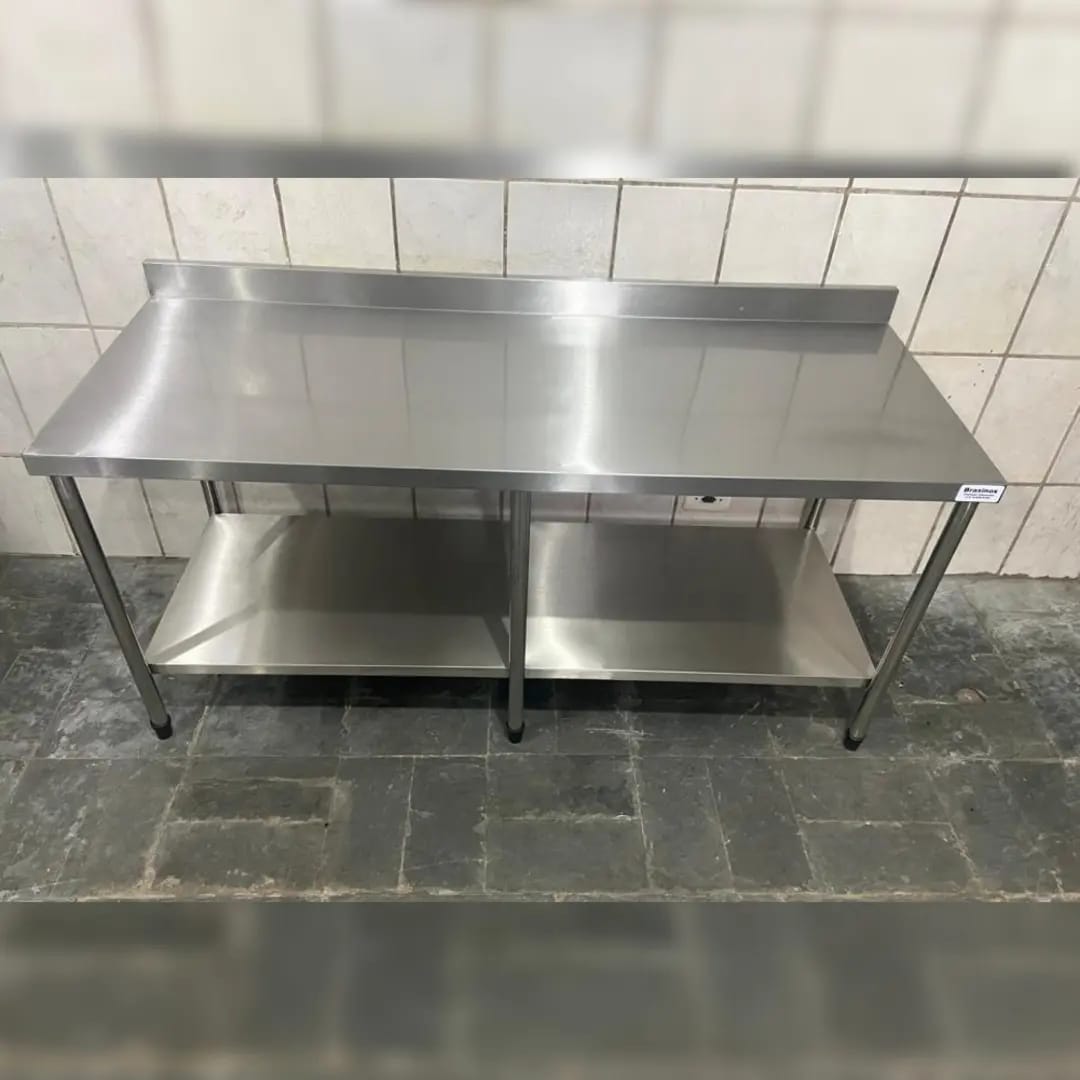 Bancada de inox para restaurante