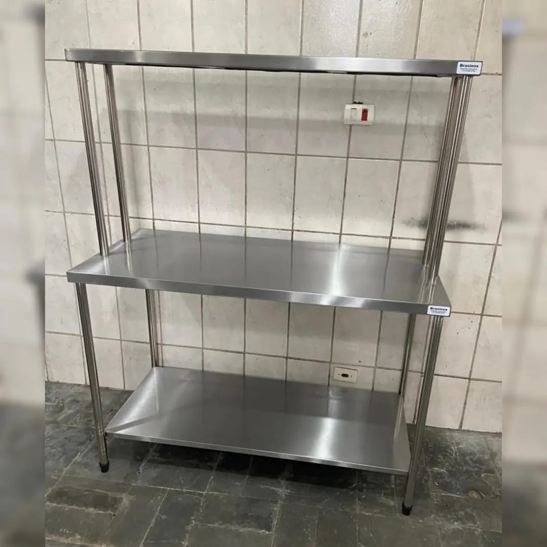 Mesa de inox para pizzaria